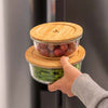 Agee Glass Container with Bamboo Lid 650ml Agee Glass Container with Bamboo Lid 650ml