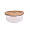 Agee Glass Container with Bamboo Lid 650ml Agee Glass Container with Bamboo Lid 650ml