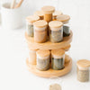 Kates Kitchen 2 Tier Bamboo Carousel with 12 Spice Jar with Bamboo Lid Kates Kitchen 2 Tier Bamboo Carousel with 12 Spice Jar with Bamboo Lid