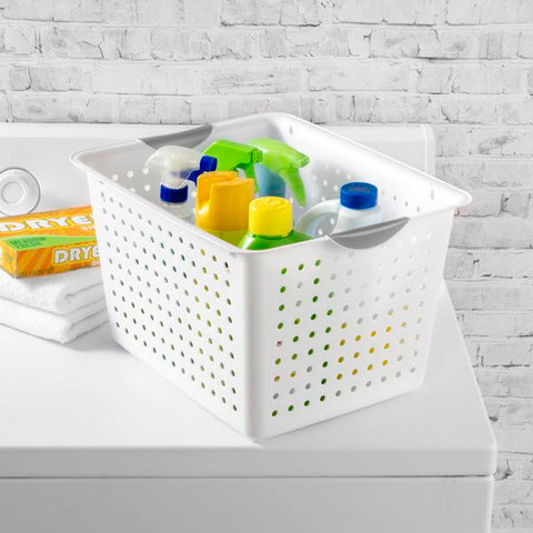 Storage Basket Deep White
