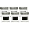 Glass Storage Canister Small With Stainless Steel Lid - 6 Pack Glass Storage Canister Small With Stainless Steel Lid - 6 Pack