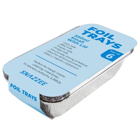 Snazzee Small Trays W/Lids Set 6