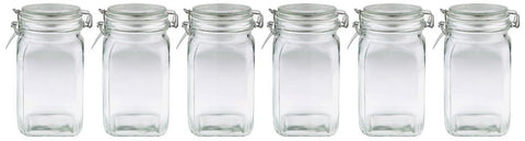 055 Glass Jar with Seal and Lid Clear 1.25Litres_x6a