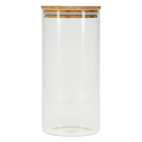 Glass Canister with Bamboo Lid 1.25 litre - 3 Pack