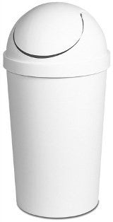 Sterilite Swing Lid Rubbish Bin  - White 11.4L