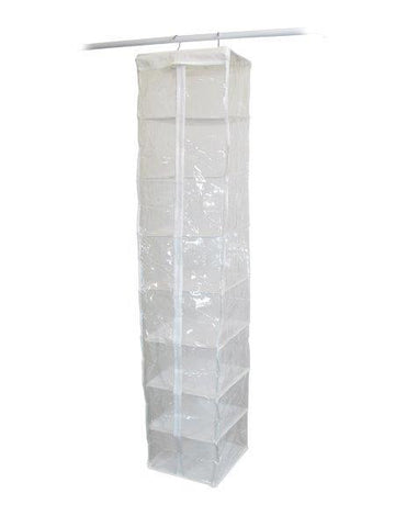 Whitmor Clear 8-Compartment Hanging Clothes Bag