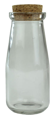 Glass Bottle 250ml With Cork Stopper - 12 Pack