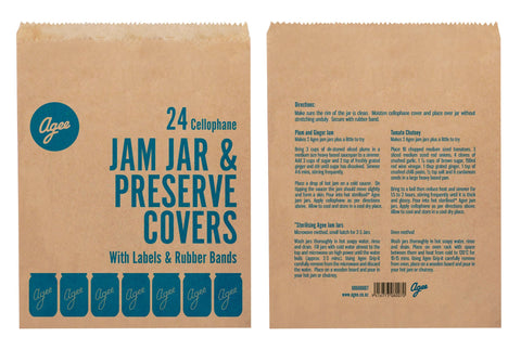 Agee Jam Jar And Preserve Covers 24 Pce