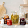 Embossed Glass Jar 1 Litre - 6 Pack