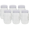 Embossed Glass Jar 500ml - 6 Pack