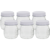 Embossed Glass Jar 250ml - 6 Pack