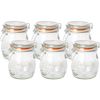 Classic Embossed Glass Jar 750ml - Set 6