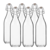 Glass Water Bottle Round  1 Litre - 6 Pack