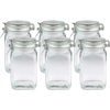 Glass Jar Clip Top Lid & Seal 1.25 Litres - 6 Pack