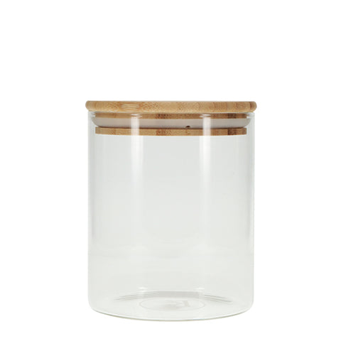 Glass Canister with Bamboo Lid 750ml - 3 Pack