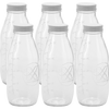 Embossed Glass Sauce Bottle  1.1 Litre - 6 Pack