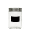 Glass Storage Canister with Stainless Steel Lid - 6 Pack