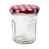 Jam Jar with Red Checkered Lid 250ml - 6 Pack