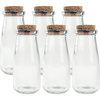 Glass Bottle 250ml With Cork Stopper - 12 Pack