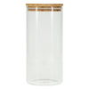 Glass Canister with Bamboo Lid 1.25 litre - 3 Pack
