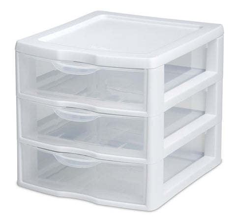 Sterilite 3 Drawer Organiser Mini