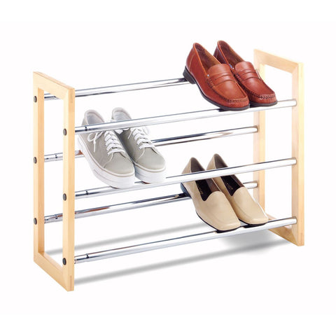 Whitmor Wooden Expanding Shoe Rack