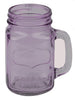 Glass Mason Jar with Handle Purple 6 Pack