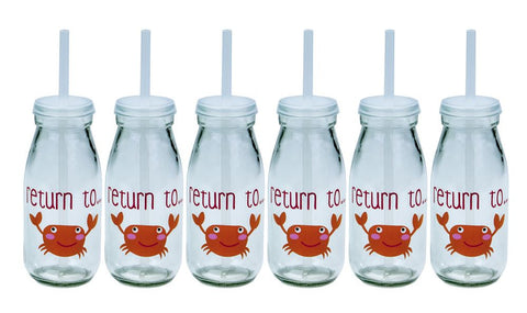 639 return to x6 glass bottle with lid and straw bulk online nz
