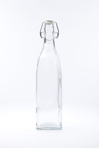 Glass Water Bottle Square Online NZ