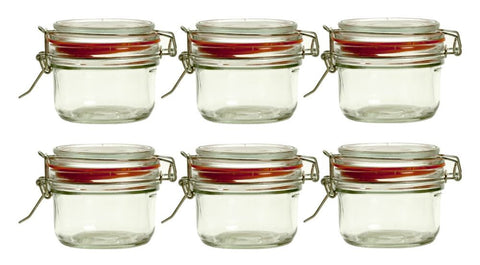 Set 6 Small Clip Top Glass Jars Online NZ